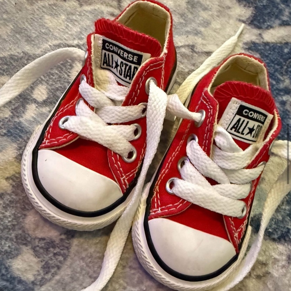 Converse Red and White Classic Sneakers